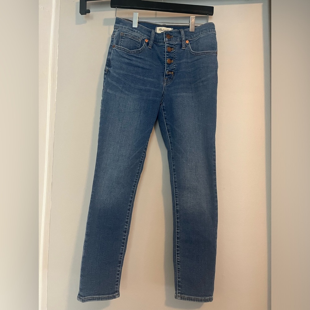 Madewell Mid Rise Skinny Crop Button Fly Jeans. Size 27.